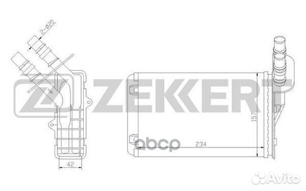 Радиатор отопителя Renault Clio II 98- Thalia