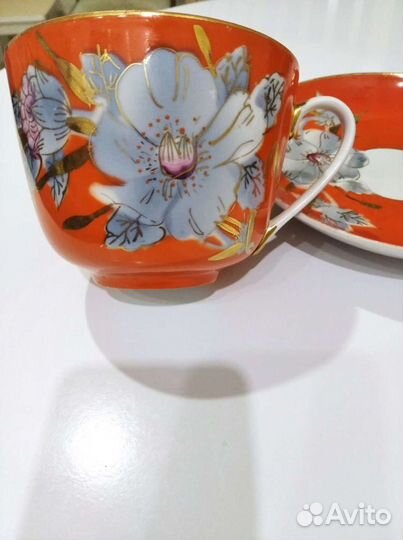 Чайная пара Мальва,С праздником из 70- х.Барановка