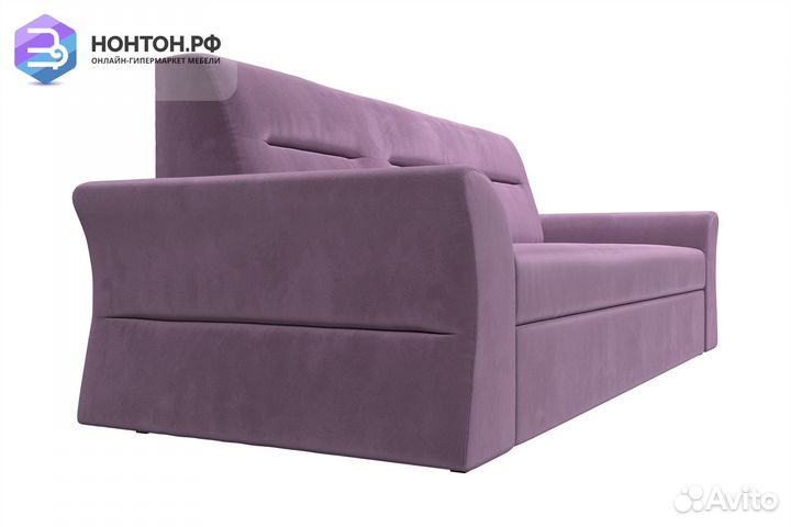 Диван дельфин Клайд микровельвет сиреневый