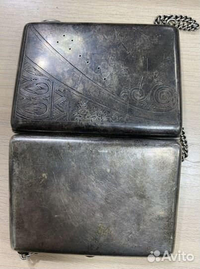 Портсигар. Сумочка. Серебро 84 проба 154.16 грамм