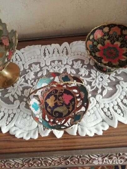 Ваза (конфетница) латунь Индия