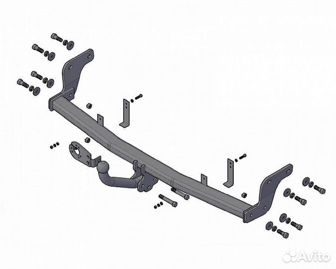 Фаркоп KIA Rio hb\ Киа Рио Хэтчбек