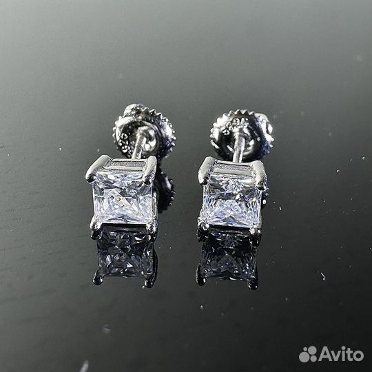 Серьги с бриллиантами 1,04ct (муассаниты)