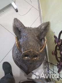 Чучело кабана из кованой стали