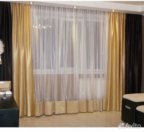 Пошив штор и тюли, 1 метр строчки от 40 р