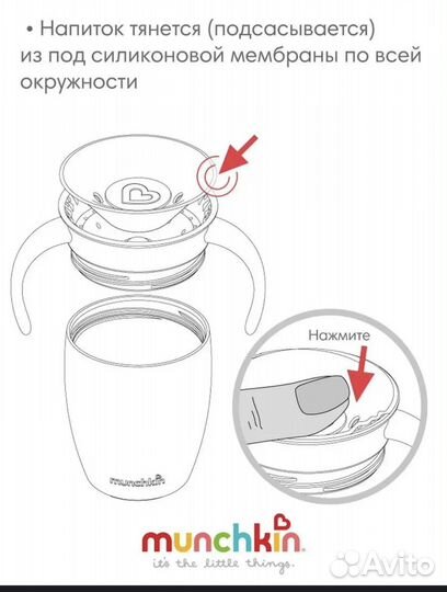 Новый поильник- непроливайка munchkin