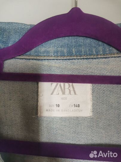 Джинсовая куртка zara 140