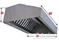 Зонт вытяжной для ресторана, 350x700x2000