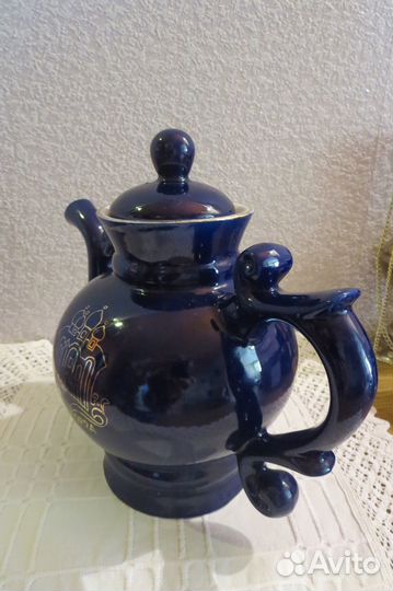 Чайник заварочный 1,5 л. Фарфор. Кобальт. СССР