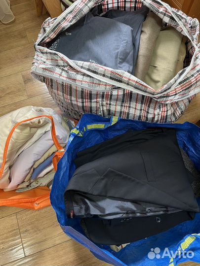 3 мешка мужских вещей 58 60 62