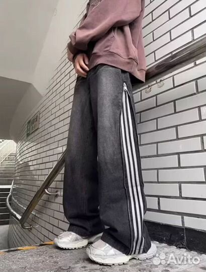 Джинсы Adidas x balenciaga zip jeans