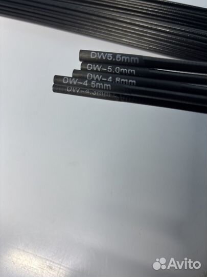 Хлыст карбоновый пустотелый 80см 4,3мм-5,5мм