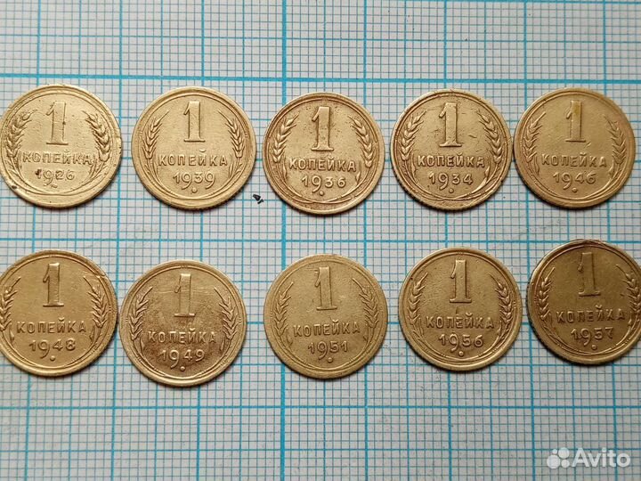 Монеты СССР 1926-1957