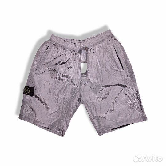 Шорты Stone Island (Серебристые: XL, L)