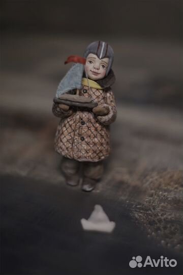 Елочные игрушки: Таня, Ваня и кораблик