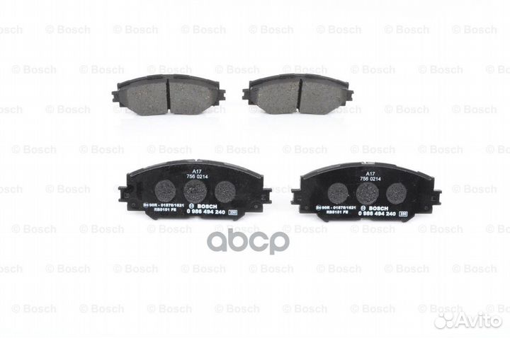 Колодки тормозные передние к-кт '0986494240 Bosch