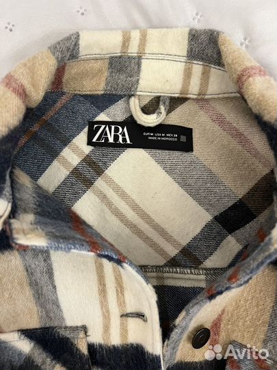 Рубашка женская zara теплая