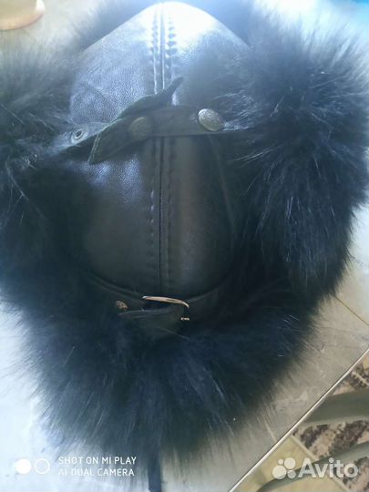 Шапка ушанка натуральный мех женская