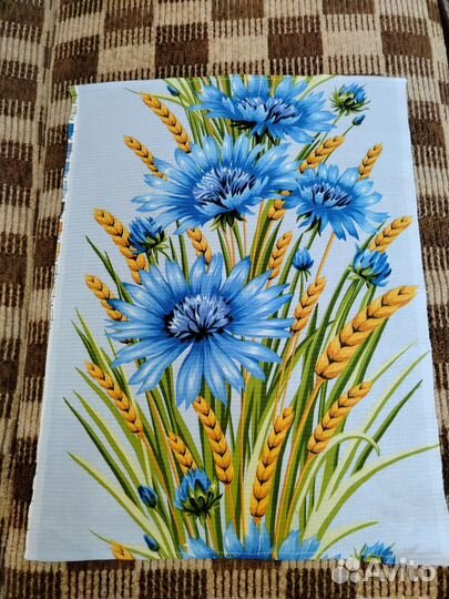 Полотенце рогожка и вафельные 5070