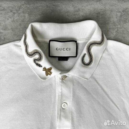 Поло Gucci Snake white оригинал