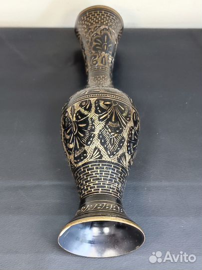 Ваза латунная ручная работа Индия 31,5 см