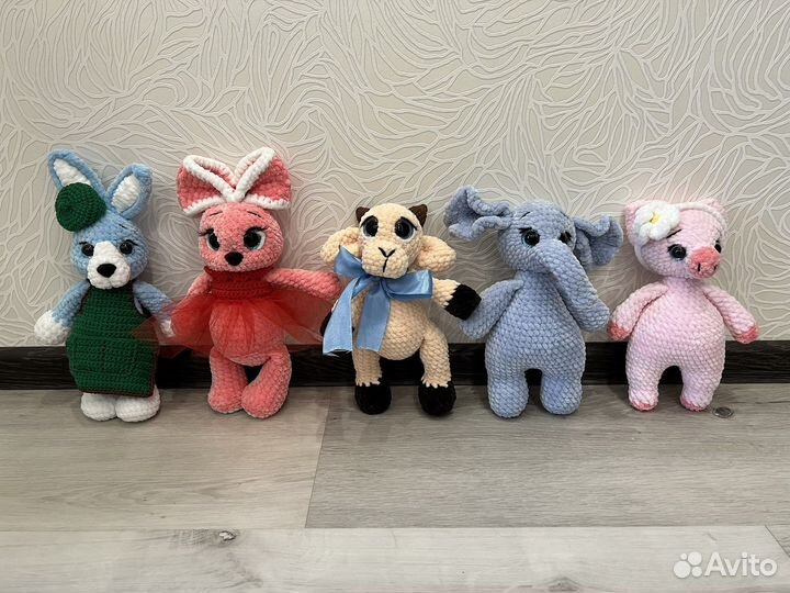 Вязанные игрушки плюшевые ручной работы