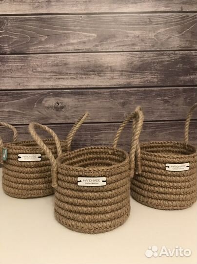 Корзина из джута