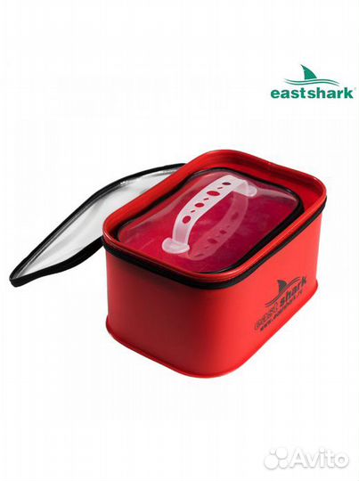 Ведро для замеса прикормки квадратное 2 в 1 красно