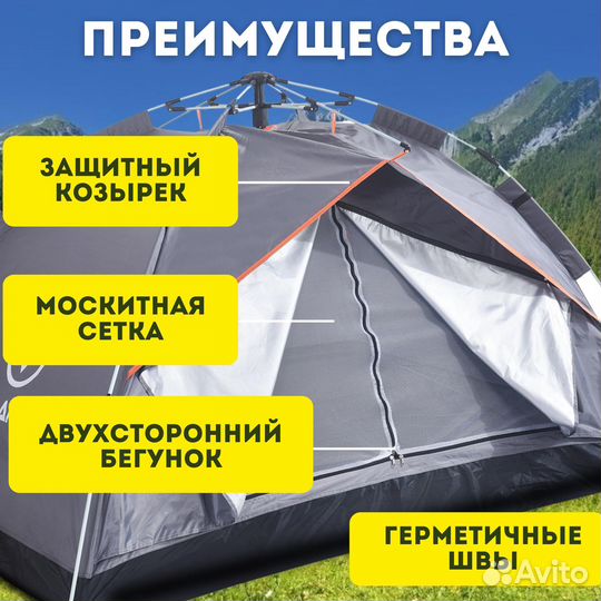 Палатка туристическая автомат 2-местная vlaken