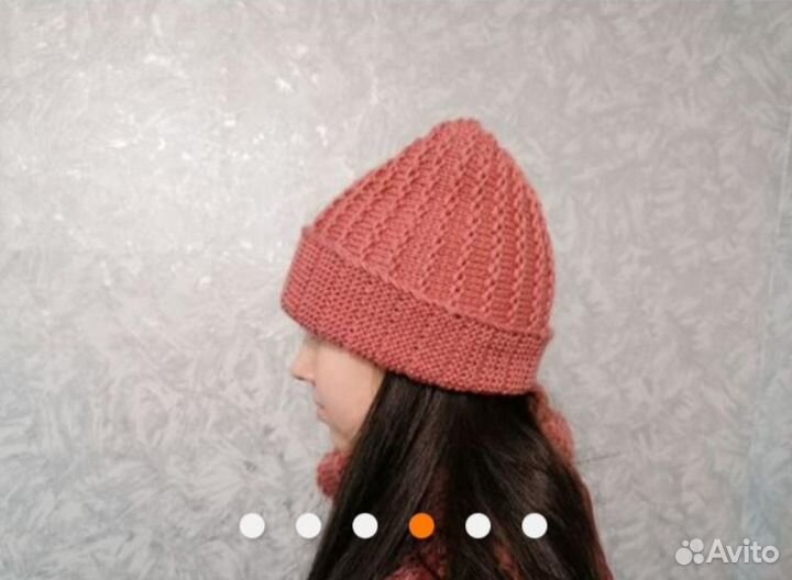 Комплект шапка и снуд женский