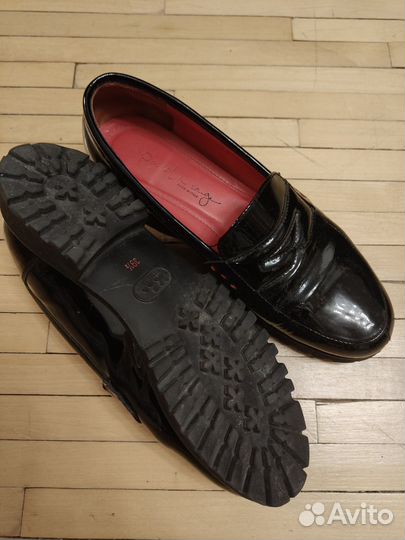 Мокасины-топсайдеры 39 -р,нат.кожа,лак,черные