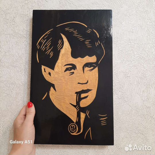 Портрет Есенина картина из дерева