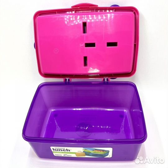 Ланч-бокс Sistema 2л, 4х-секционный, с бутылкой