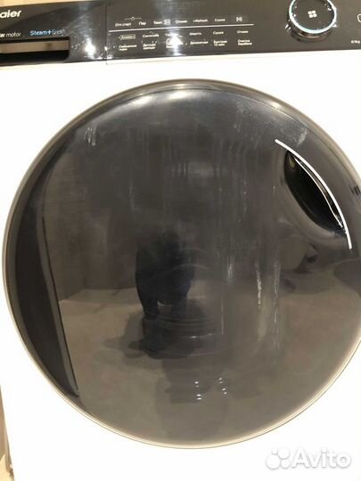 Дверь стиральной машины Haier чёрная