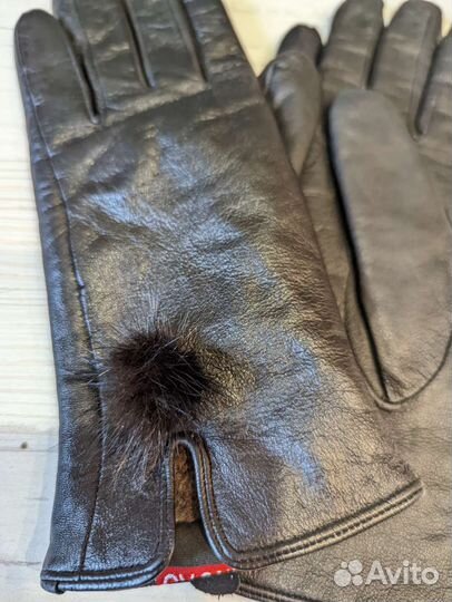Перчатки кожаные женские