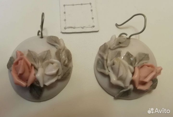 Фарфоровые серьги