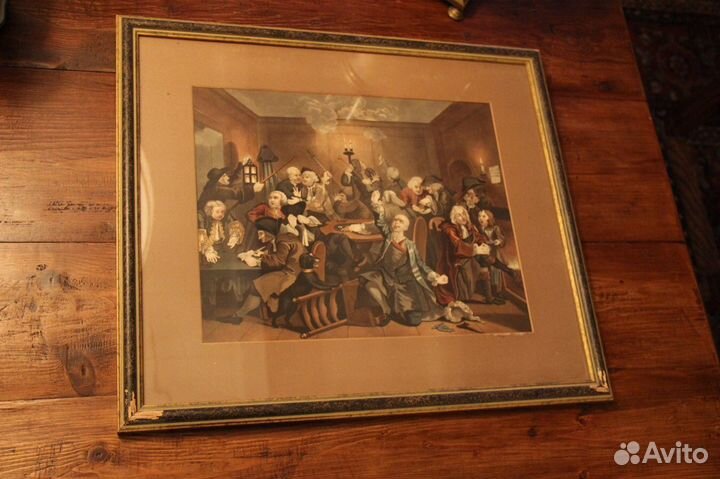 Старинная гравюра (пара)