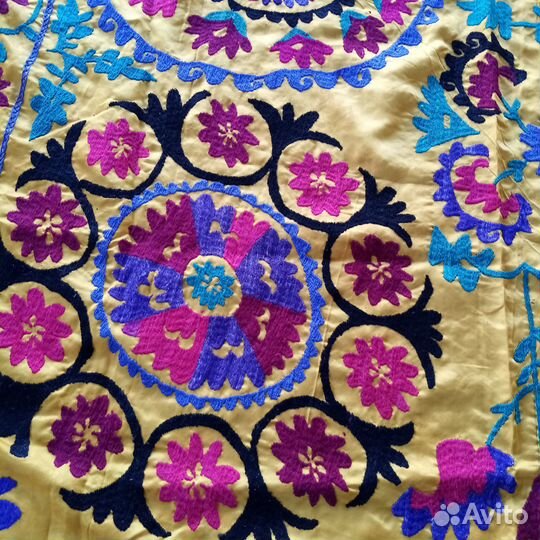 Узбекское винтажное сюзане. Панно, покрывало. 020