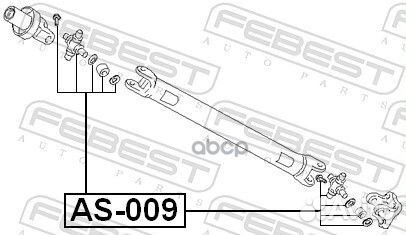 Крестовина карданного вала 27x80 AS-009 AS-009