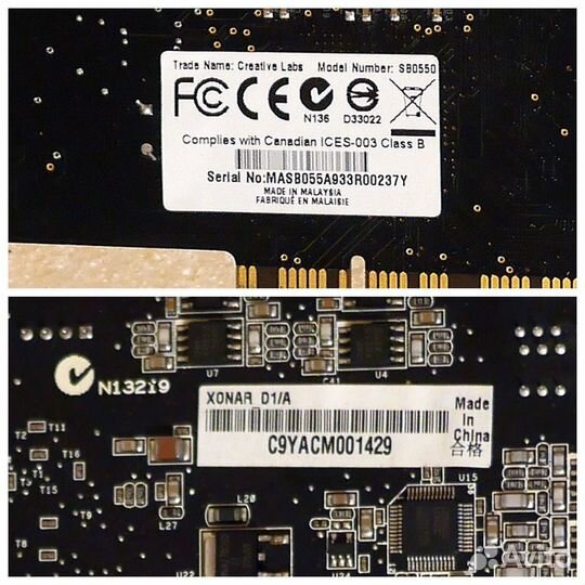 Топовая Creative X-Fi Elite PRO Asus xonar D1