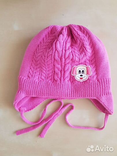 Шапка зимняя для девочки 44-46 размер