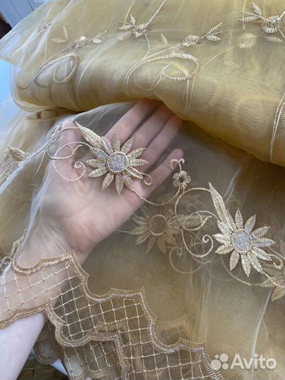 Шторы тюль для кухни и зала из органзы на 6 м