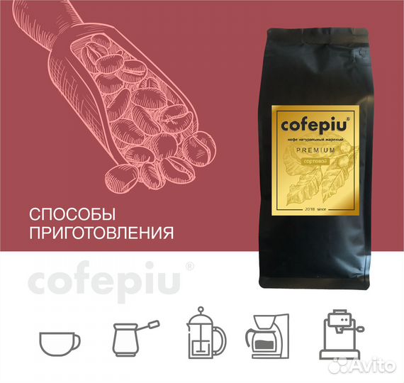 Кофе молотый Колумбия Супремо Cofepiu 500 г оптом