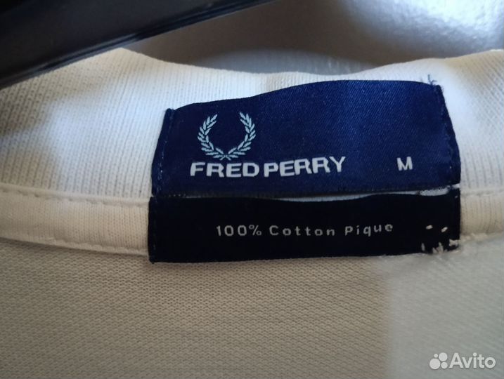 Мужское поло Fred perry белое оригинал