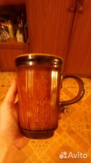 Кружка глиняная Сср красивая