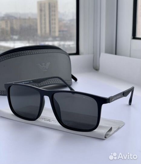 Очки emporio armani черные поляризационные