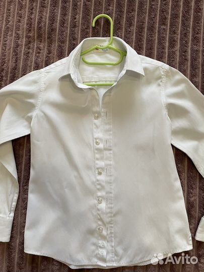 Рубашки белые для мальчика 128