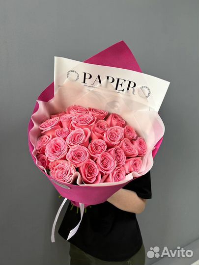 Букет 25 роз живые цветы