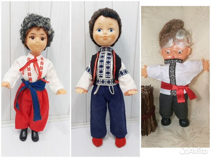 Куклы СССР мальчики в национальных костюмах
