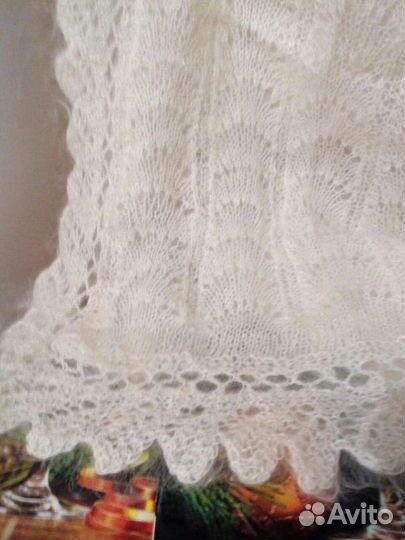 Шаль пуховая ручной работы